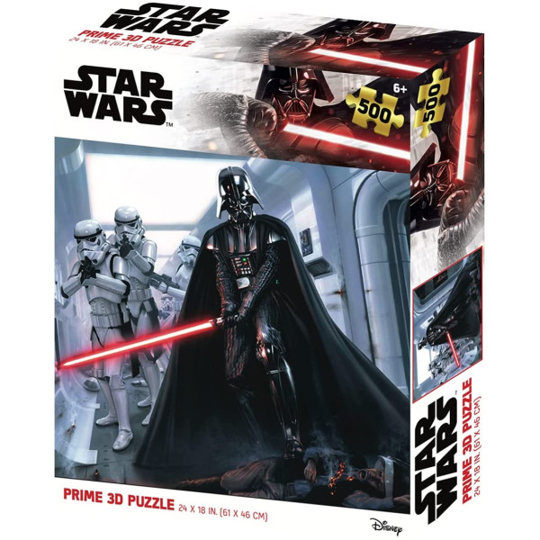 Puzle lenticular prime 3d 500 peças estrela guerras darth vader & stormtrooper D