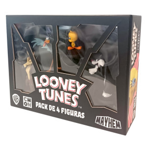 Juego de mesa looney tunes mayhem pack de 4 figuras pegi 10 D