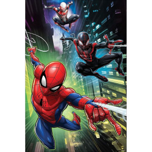 Puzzle lenticular prime 3d 200 piezas marvel spiderman & gwen & miles morales D