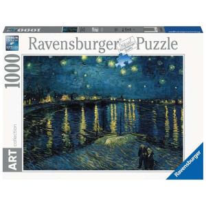 Quebra-cabeça ravensburger van gogh: noite estrela 1000 peças D