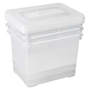 Curver Juego de cajas de almacenamiento Handy transparente 3x20L D