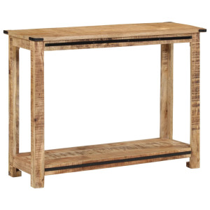 Mesa consola de madera maciza de mango 100x35x75 cm D