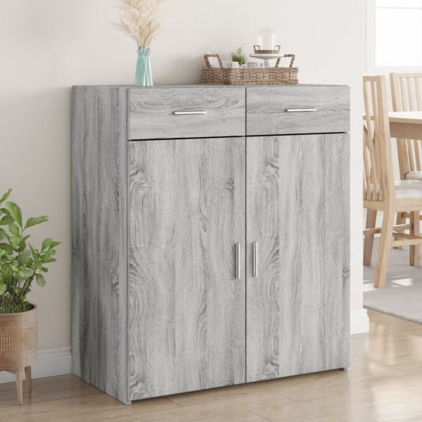 Aparador madera de ingeniería gris Sonoma 80x42.5x93 cm D