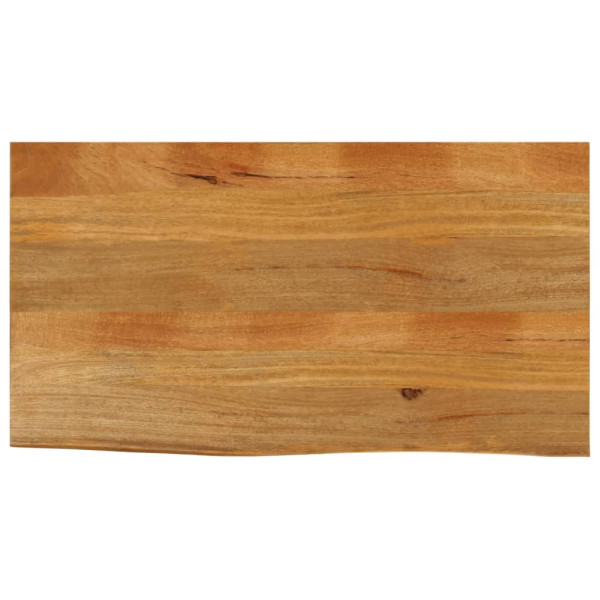 Tablero de mesa borde natural madera maciza mango 110x60x2.5 cm D