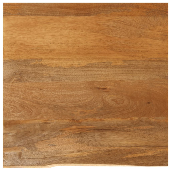 Tablero de mesa borde natural madera maciza mango 40x40x3.8 cm D