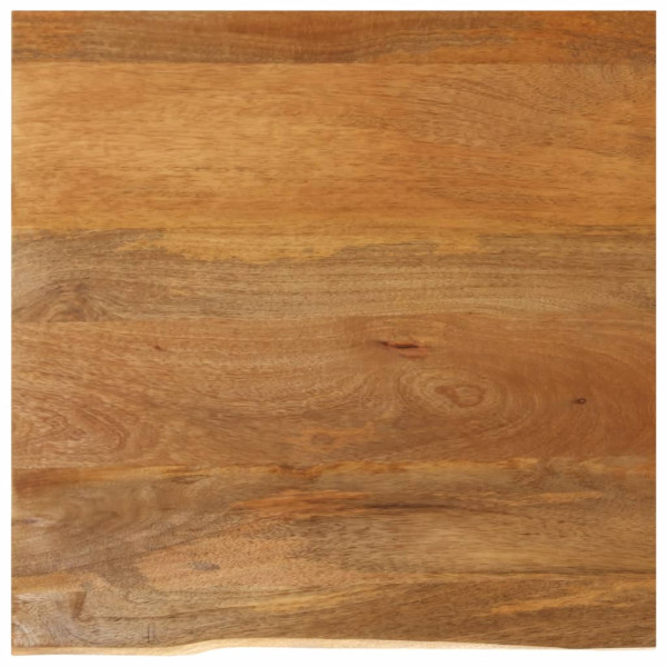 Tablero de mesa borde natural madera maciza mango 80x80x3.8 cm D