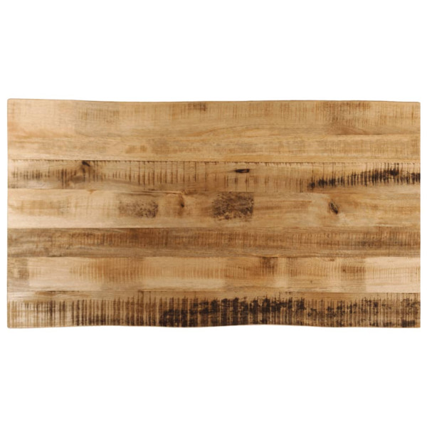 Tablero de mesa borde natural madera maciza mango 100x60x3.8 cm D