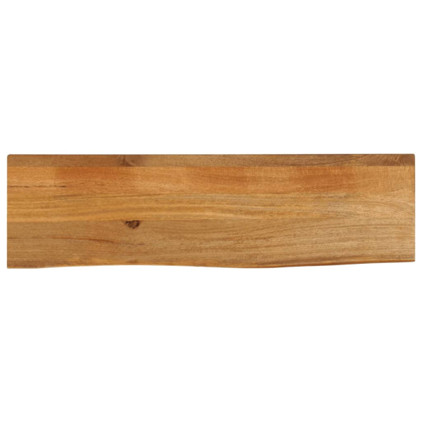 Tablero de mesa borde natural madera maciza mango 110x30x2.5 cm D