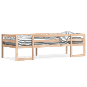 Estructura de cama para niños madera maciza de pino 90x200 cm D