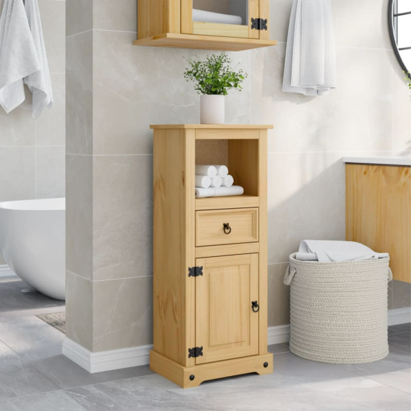 Armario de baño Corona madera maciza de pino 45x33x110 cm D