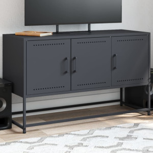 Mueble para TV de acero gris antracita 100.5x39x60.5 cm D