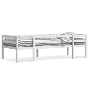 Estrutura de cama para crianças de madeira de pinheiro branco 90x200 cm D