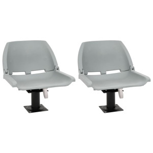 Asientos de barco 2 uds con pedestal giratorio 360° D