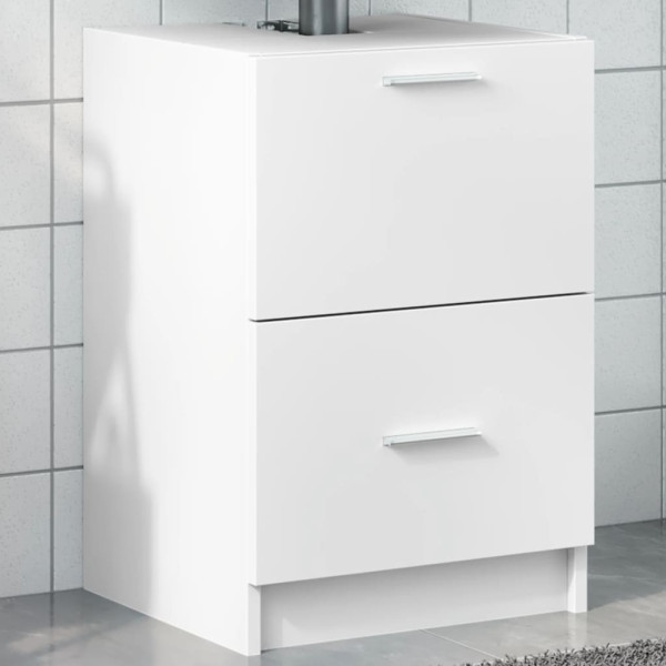 Armario de lavabo madera de ingeniería blanco 40x37x59 cm D