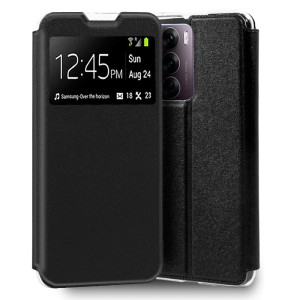 Funda COOL Flip Cover para Oppo Reno 12 Pro 5G Liso Negro D