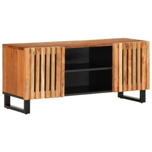 Mueble de TV madera maciza de acacia 105x34x46 cm D