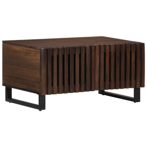 Mesa de centro madera maciza mango marrón 80x51x40 cm D