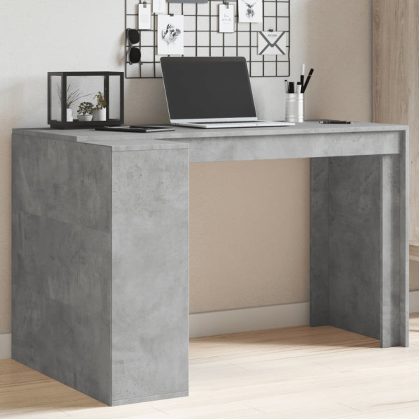 Mesa madeira de engenharia de concreto cinzento 123.5x73.5x75 cm D