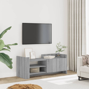 Mueble de TV madera contrachapada gris Sonoma 100x35x40 cm D