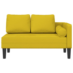 Sofá divan com almofadas de veludo amarelo D