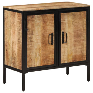 Aparador de madera maciza de mango rugosa 70x35x70 cm D