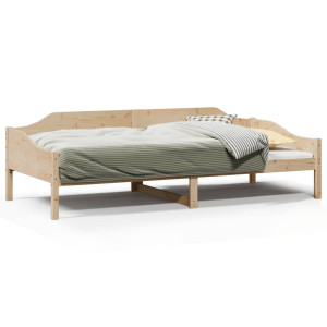 Estructura de cama madera maciza de pino 80x200 cm D