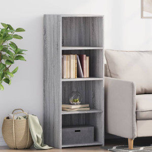 Aparador alto madera de ingeniería gris Sonoma 45x41x124 cm D