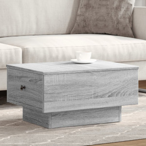 Mesa de centro madera contrachapada gris Sonoma 60x45x31 cm D