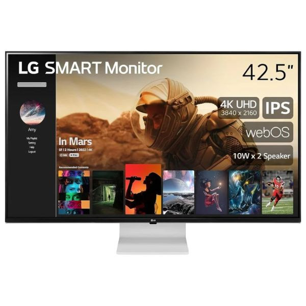 Monitor LG 42.5" 4K UHD 43SQ700S-W blanco D