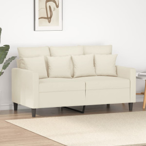 Sofá de 2 plazas terciopelo color crema 120 cm D