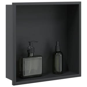 Hob chuveiro de aço inoxidável preto Matt 32x32x9 cm D