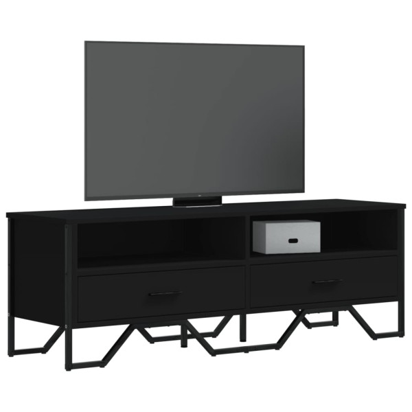 Mueble de TV madera de ingeniería negro 122x34x41 cm D