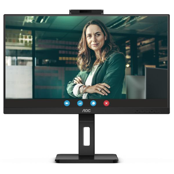 Monitor profesional aoc 24p3cw 23.8'/ full hd/ webcam/ multimedia/ negro D