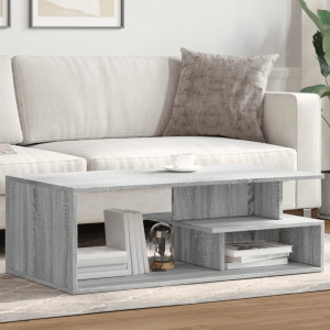 Mesa de centro madera de ingeniería gris Sonoma 102x55x35 cm D