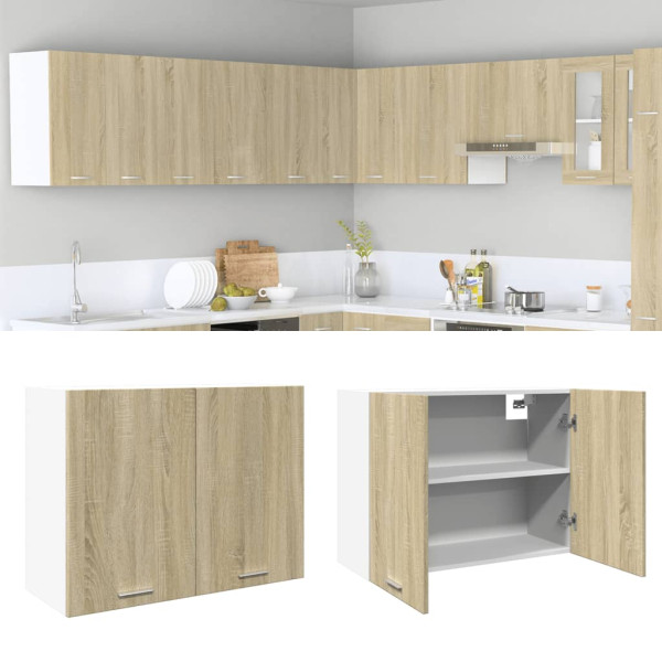 Armario colgante cocina contrachapada color roble 80x31x60 cm D