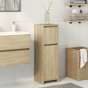 Armario de baño madera contrachapada color roble 30x30x95 cm D