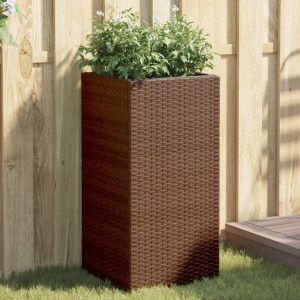 Jardim de rattan sintético marrom 40x40x80 cm D