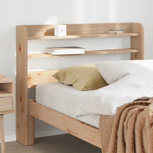 Cabecero de cama con estantes madera maciza de pino 90 cm D