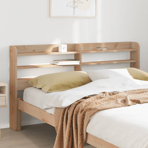 Cabecero de cama con estantes madera maciza de pino 150 cm D