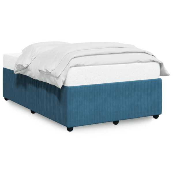 Estructura de cama terciopelo azul oscuro 120x190 cm D