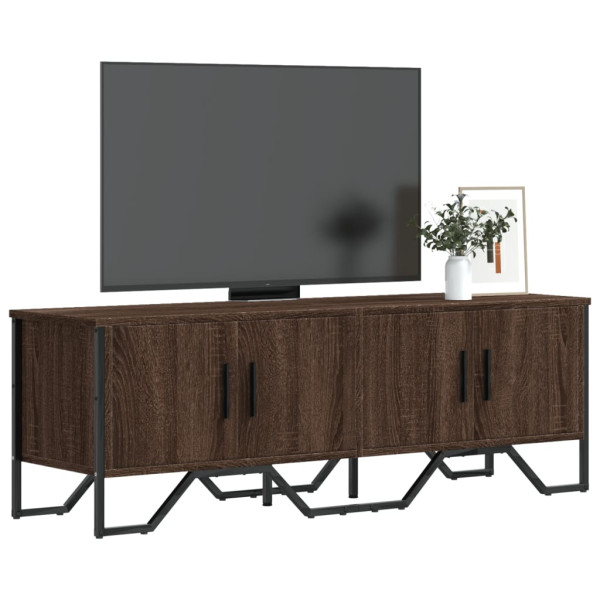 Mueble de TV madera de ingeniería marrón roble 122x34x41 cm D