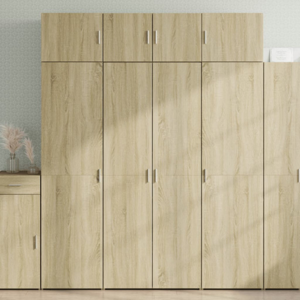 Armario de madera de ingeniería roble Sonoma 80x42.5x225 cm D