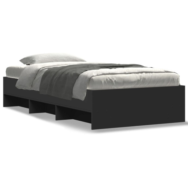 Estrutura de cama madeira de engenharia preta 90x190 cm D