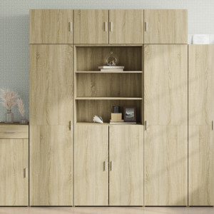 Armario de madera de ingeniería roble Sonoma 80x42.5x225 cm D