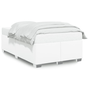 Estructura de cama cuero sintético blanco 120x190 cm D