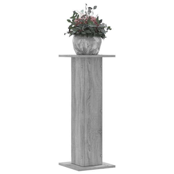 Soportes de plantas 2 uds madera gris Sonoma 30x30x80 cm D