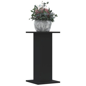 Soportes de plantas 2 uds madera ingeniería negro 30x30x60 cm D