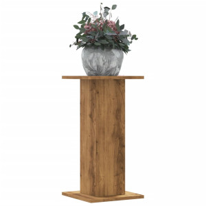 Soportes de plantas 2 uds madera roble artisian 30x30x60 cm D