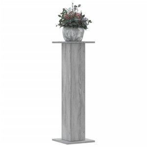 Suportes de plantas 2 uds madeira cinza Sonoma 30x30x95 cm D