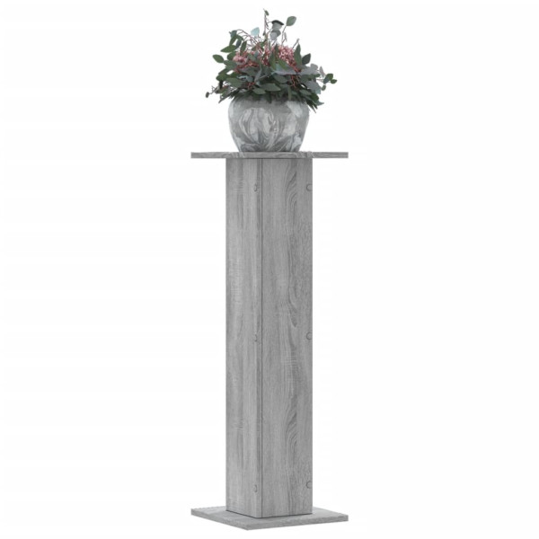 Soportes para plantas 2 uds madera gris Sonoma 30x30x95 cm D